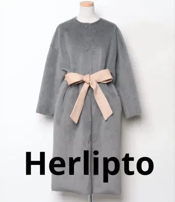 택 포함 미사용 새상품 리버서블 노카라 코트 S