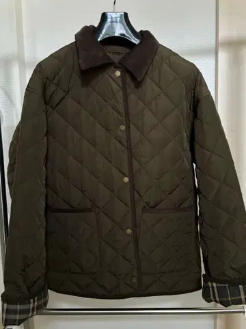 FREAK'S STORE 다이아 퀼트 카라 부착 미들 코트 여성용