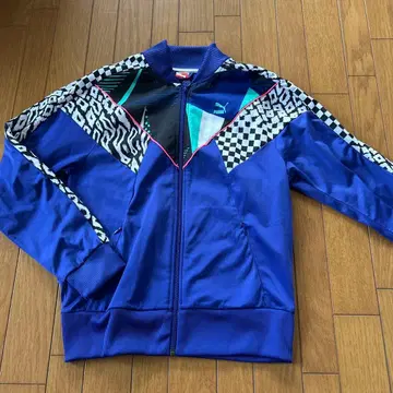 PUMA 집업 자켓 파랑 트랙 자켓 M 패턴