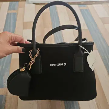 MONO COMME CA 블랙 토트백 파우치 포함