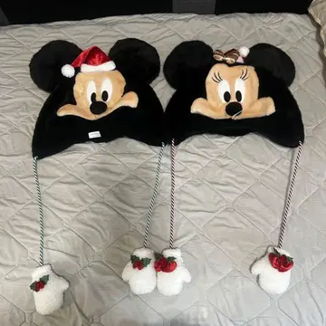 미키 & 미니 귀도리 모자 산타