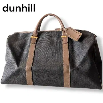dunhill 던힐 보스턴 백 가죽 블랙 브라운 계열 자물쇠 포함