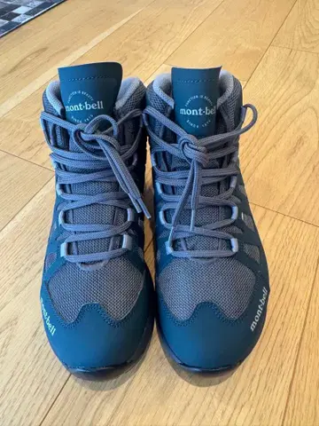 mont-bell 키즈 트레킹 슈즈 그린&다크 그레이