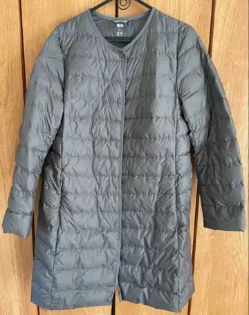 유니클로 울트라 라이트 다운 코트 2way 롱 그레이 XL