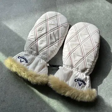 캘러웨이 미튼 장갑 그로브 퍼 화이트 흰색