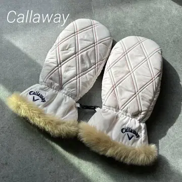 캘러웨이 미튼 장갑 그로브 퍼 화이트 흰색