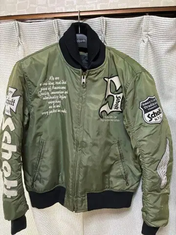 Schott 밀리터리 자켓 L 올리브 그린