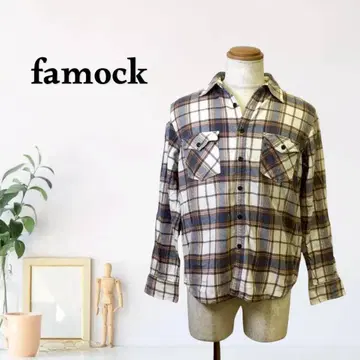 zG586 [ L ] famock 체크 셔츠 플랩 포켓 캐주얼
