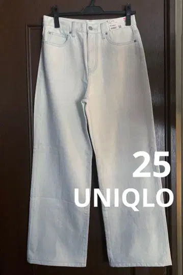 UNIQLO 와이드 스트레이트 청바지 25 사이즈 라이트 블루 새상품