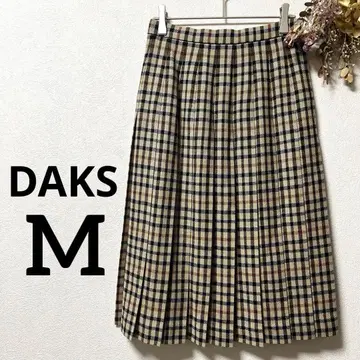 [ 새상품급 ] DAKS 닥스 플리츠 스커트 체크 브라운 안감 부착 M
