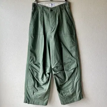 SOMETHING 카키 그린 와이드 팬츠 M 사이즈 SNG735