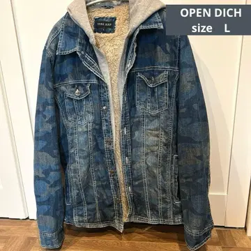 오픈디치 아우터 자켓 후드티 보아 안감 데님풍 남녀 공용