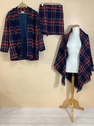 11.13 A6P 빈티지 스커트 셋업 트위드 체크