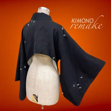 미니 겉옷 블랙 겉옷 기모노 리메이크 코스프레 의상 이벤트 J6931