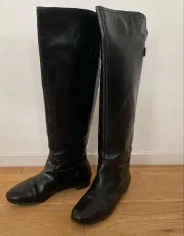 BALTARINI 스페인 니하이 부츠 블랙 소가죽 37