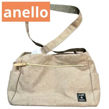 [ 새상품급 ] 아네로 anello 숄더백 대용량 베이지