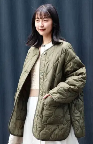 레이빔즈 퀼팅 블루종