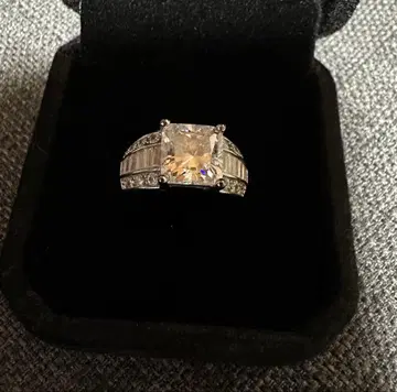 스퀘어컷 반지 지르코니아 실버 925 빈티지 7호