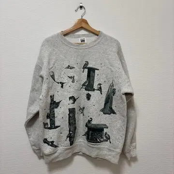 relevant products 그레이 새 프린트 맨투맨 L