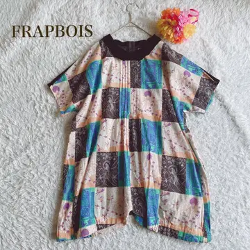 플라보아 [ Free ] 패치워크풍 반팔 튜닉 기장 개성있는 상의