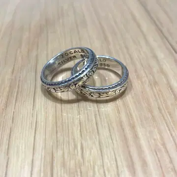 ZOCALO 소카로 실버 아이비 내로우 반지 10호 2개 세트