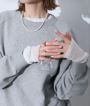 슬로브 이에나 레이어드 슬리브 롱 TEE 화이트 미사용 택 포함