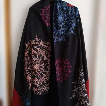 데시구알 대형 스톨/숄 빨간색/블랙