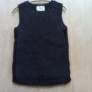 BEIGE, 알파카 혼방 니트 베스트 사이즈 4 다크 그레이