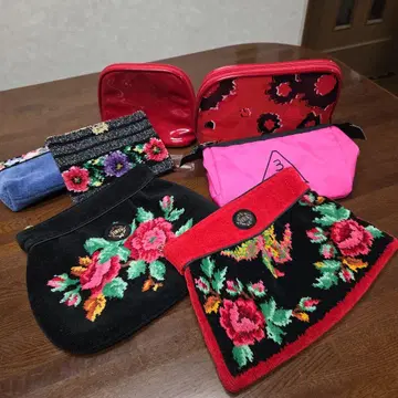 페이러 플라워 자수 파우치 중형 & 기타 파우치