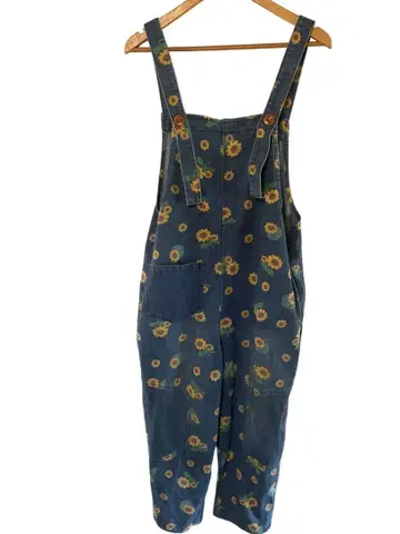 해바라기 무늬 데님 살로펫