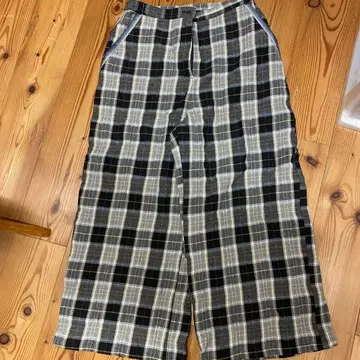 SENSOUNICO 와이드 팬츠 체크 무늬