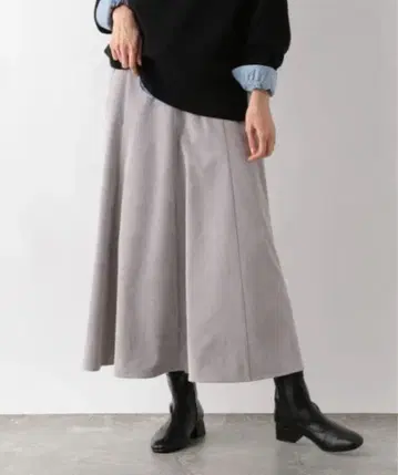 글로벌 워크 코듀로이 스커트 라이트 그레이