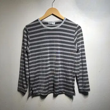 Piele 스트라이프 긴팔 T셔츠 그레이 계열