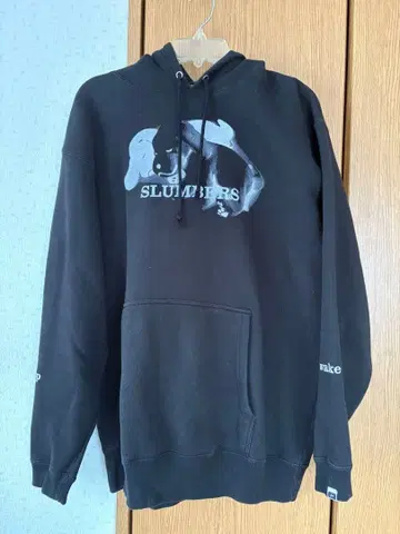 SLUMBERS fragment 강아지 디자인 블랙 후드티