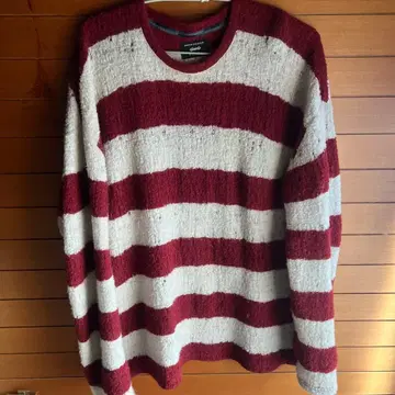 glamb 보르도 화이트 스트라이프 스웨터