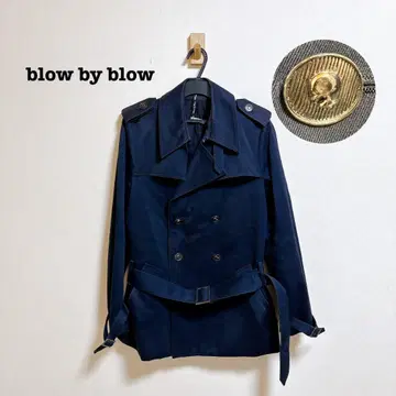 Blow by blow 하프 렌트 코트 스컬 버튼 브로바 바이 브로