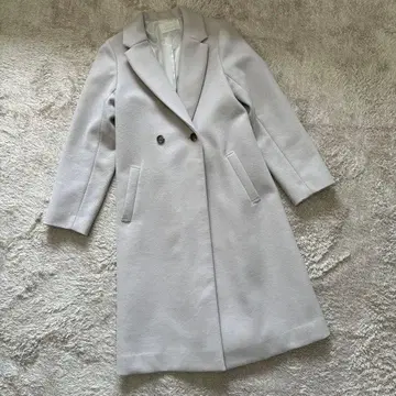 anySiS 라이트 그레이 롱 코트 M