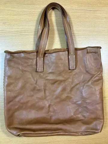 GUATE 가죽 토트백 브라운