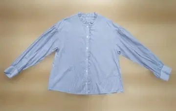 SLOBE IENA 미니 프릴 블라우스 스트라이프