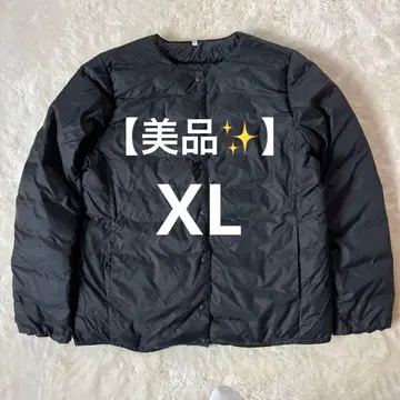 [ 새상품급 ] MUJI 경량 다운 포켓터블 노카라 블루종 여성 XL