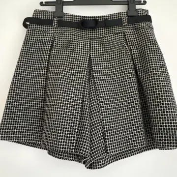 LAISSE PASSE 체크 무늬 숏팬츠