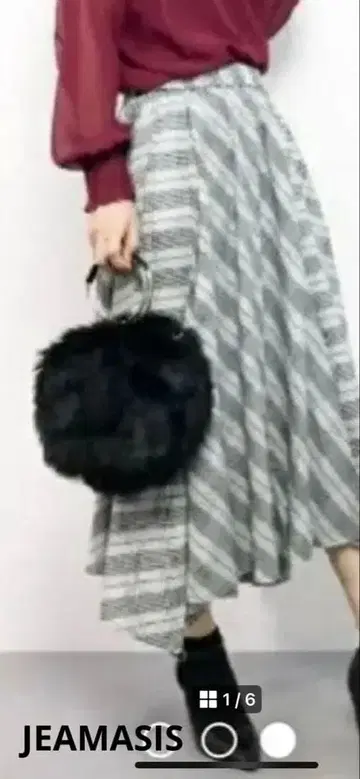 JEAMASIS 지나시스 손수건 아지메 스커트 F 글렌체크 패턴