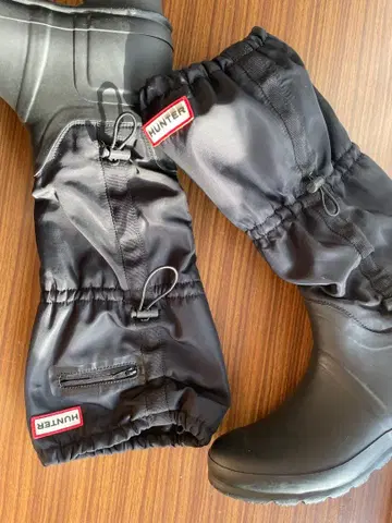 HUNTER 트래블 부츠 방수 블랙 장화