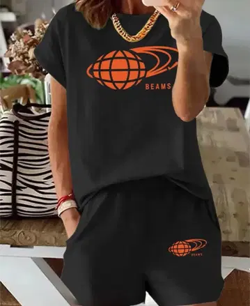 BEAMS 블랙 숏팬츠 셋업 XXL 새상품