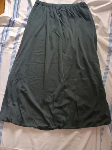 군겐도 그레이 롱 스커트 루즈핏