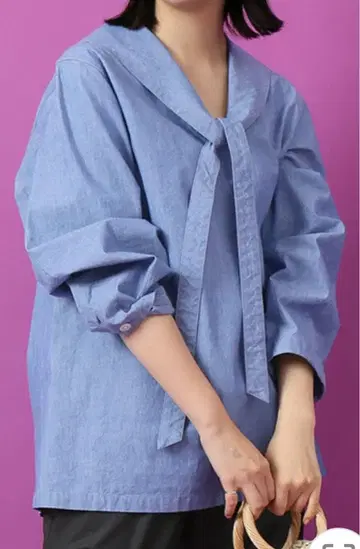 컨디션 최상 이에나 러블클 IENA 데님 세일러 셔츠 22SS