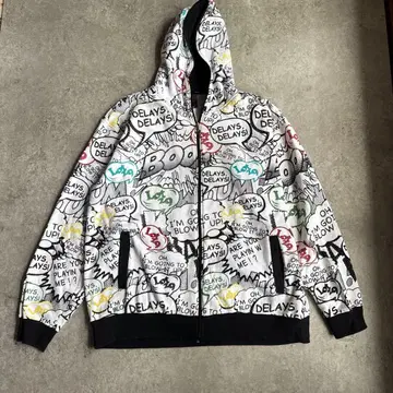 00s LOT29 빅 사이즈 집업 후드티 올 패턴 XL