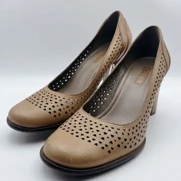 ecco 에코 컷워크 가죽 펌프스 브라운 39 24.5cm