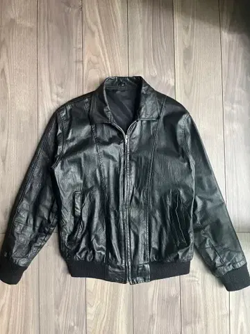 80s 90s 가죽 자켓 집업 블랙 싱글 라이더 소가죽