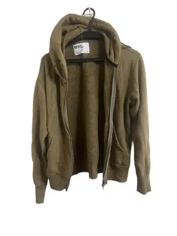 [ 가격 협상 가능 ] MHL. x LOOPWHEELER 올리브 후드티